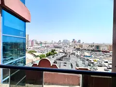 Studio apartment with balcony for annual rent, American-style kitchen, private parking, central air