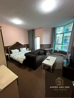 Stunning Furnished 2BR+Maid Flat for Yearly Rent in Creek Towers, Ajman. Master maid room, 3 baths, 