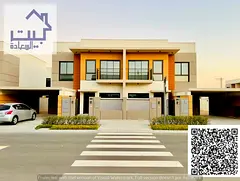 A villa in Al Zahia area, Ajman, first occupancy, consisting of 4 very elegant master bedrooms.