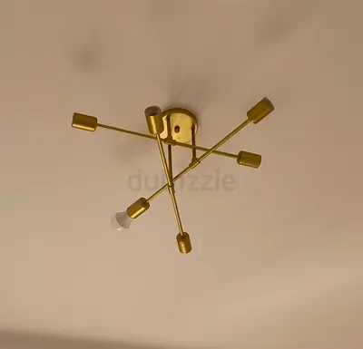 Modern 6-Light Gold Ceiling Chandelier