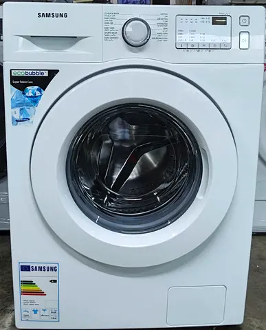 Samsung Front Load Washing Machine - 7kg, White, EcoBubble