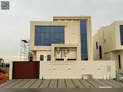 Villa for sale | ajman| al helio2 area | 5 master rooms, majlis, hall, maid room| freehold | 0 registration fees .