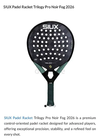 SIUX Padel Racket Trilogy Pro Noir Fog 2026