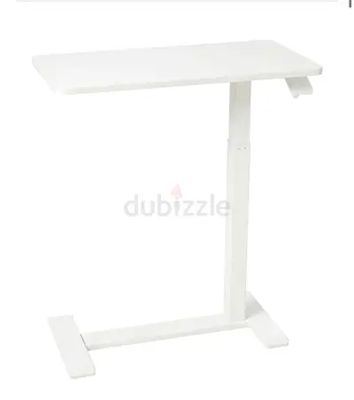 White Adjustable Side Table / Laptop Table