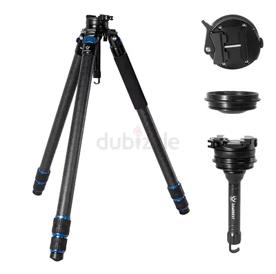 XAMOREST CF404-BL Carbon Fiber Hunting Tripod, 40 mm Tube Diameter, 4-Section Legs (Cornflower Blue)