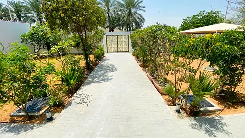 **Villa for Annual Rent | Al Jazzat, Sharjah | Prime Location with Spacious Garden** A spacious villa is available for annual rent in the sought-afte