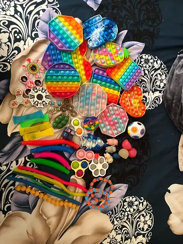 Box of fidget toys