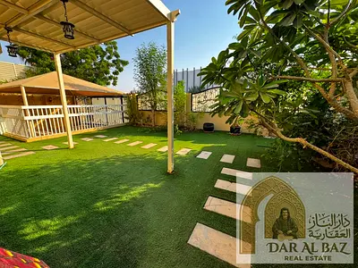 Villa for annual rent in Ramla area: 1 bedroom, master bedroom, large living room, separate majlis (formal sitting room), private swimming pool, maid'