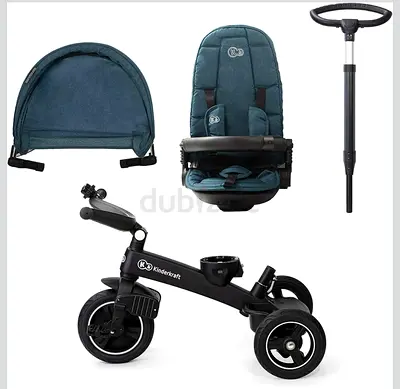 Kinderkraft EASYTWIST 5-in-1 Kids Tricycle – Green