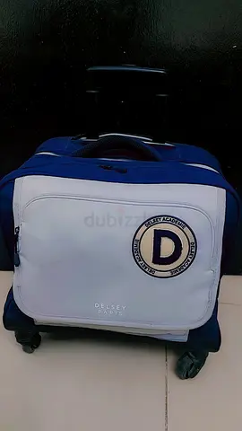 Kids Delsey Rolling Travel Bag - Blue/White