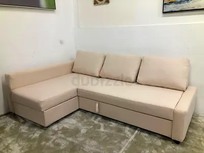 IKEA FRIHETEN sofa bed with storage BIEGE