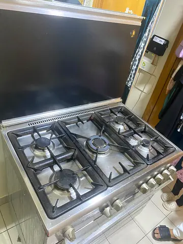 Used 5-Burner Stainless Steel Gas Cooker with Oven