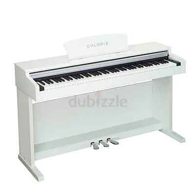 Chloris CDU-300 White Brand New Upright Digital Piano | 88 Weighted Hammer Action Keys