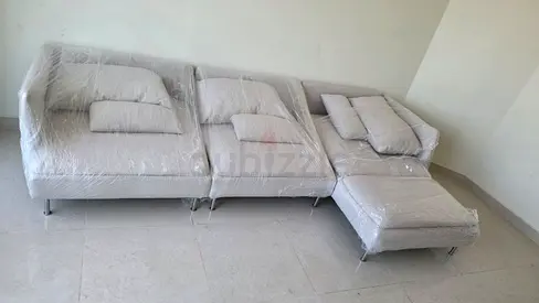 Excellent condition IKEA Sodhremn L Shape Sofa Beige