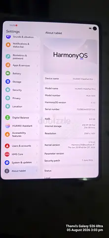 Huawei matepad mini 8gb 256gb