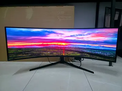 The Samsung Odyssey Neo G9 (49-inch) is a premium, super ultra-wide 32:9 curved gaming monitor featu