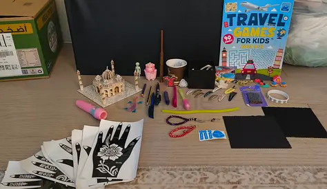 Kids toys, accessories and henna stencils