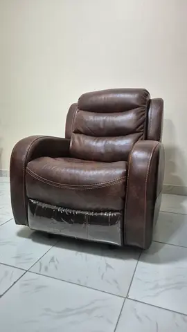 Set of 2 Brown Faux Leather Rocker Recliners