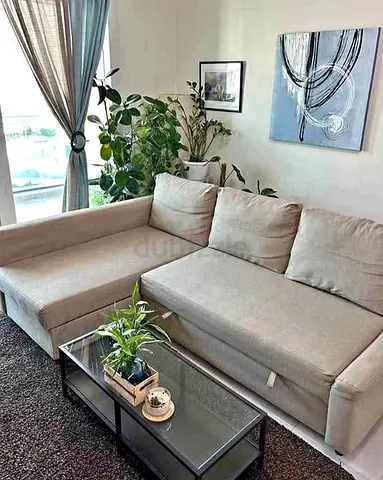 IKEA Beige FRIHETEN L Shape Sofa 204 x 140 cm