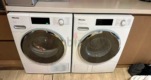 New Miele W1 Washing Machine 9kg WWI 860 WPS With T1 Heat Pump Dryer 8kg TWF760 WP Lotus White