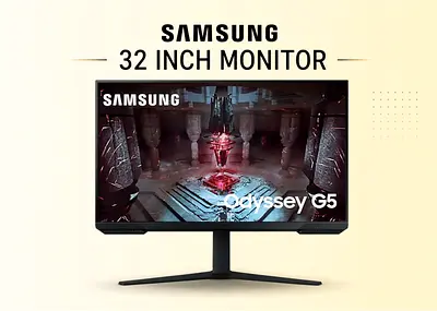 Samsung 32 inch Odyssey G5 Monitor | QHD 165Hz Gaming Monitor | Free Delivery | Warranty