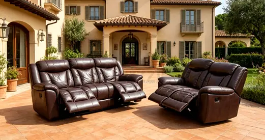 Sofa Recliner Leather 5 Seater