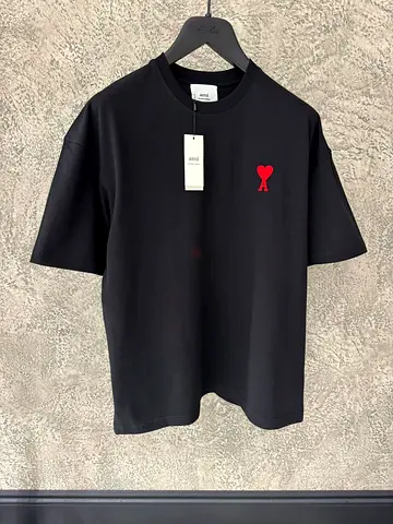 AMI Paris Heart Logo T-Shirt Black All sizes 1:1 Clone