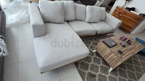 West Elm L Shape Original Sofa Beige