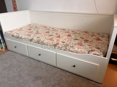 IKEA, HEMNES Day-bed frame with 3 drawers, white
