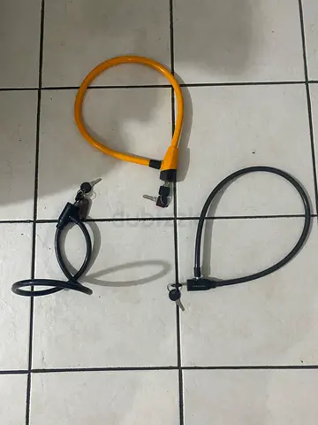 Set of 3 Bicycle Cable Locks - Lightly Used