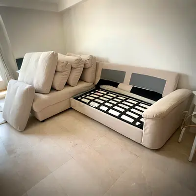 IKEA Lidhult L Shape Sofa bed Beige