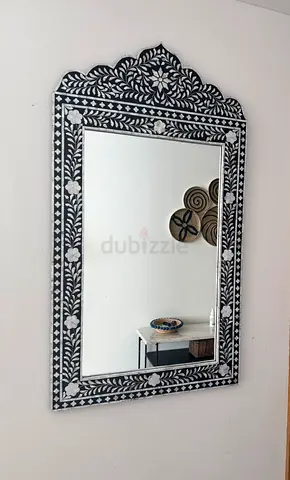 Rare Bloomingdale’s Mother of Pearl Inlay Console with Matching Vanity Seat