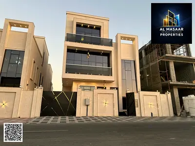 Luxury villa for sale in Al Zahia with elevator and roof terrace, 7 master bedrooms + swimming pool | Registration and ownership fees included | Freeh