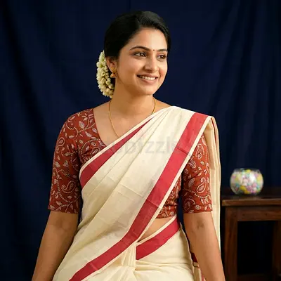 Maroon Set Mundu