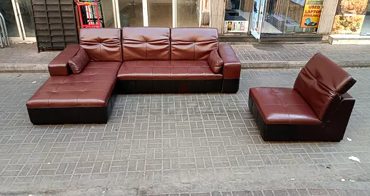 Sofa Leather L Shape