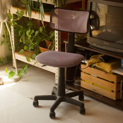 Small Purple Office Wheeled Adjustable Swivel Desk Posture Chair