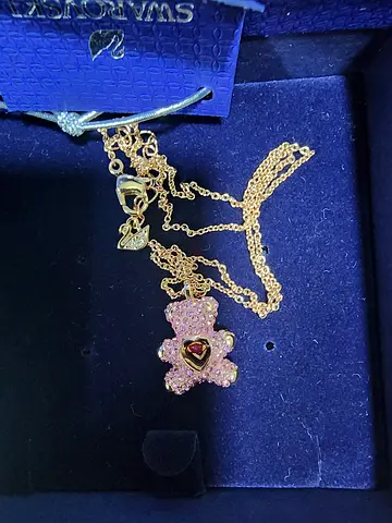 Teddy Swarovski rose gold necklace