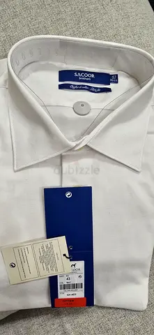 White Sacoor Brothers men’s shirt slim fit, size 43, brand new with tags