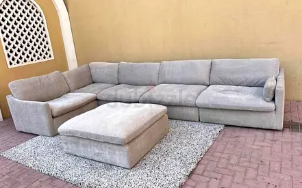Brand new condition Pan Emirates Pianca corner feather filled sofa without footstool