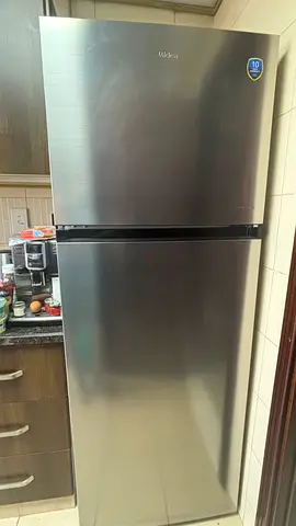 Midea Top Freezer Refrigerator - 2 Doors, Stainless Steel