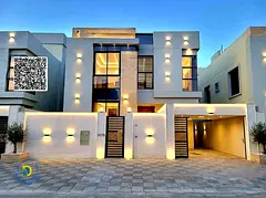 Modern villa 5BR, Roof in Al Bahia, Ajman, including registration fees. Freehold. Bank financing