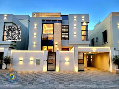 Modern villa 5BR, Roof in Al Bahia, Ajman, including registration fees. Freehold. Bank financing