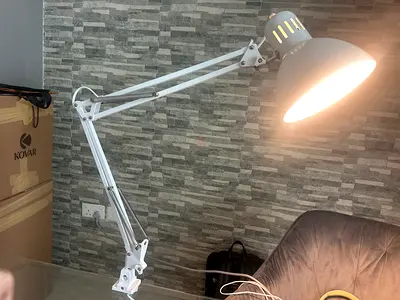 Adjustable White Architect Desk Lamp - Good Condition
