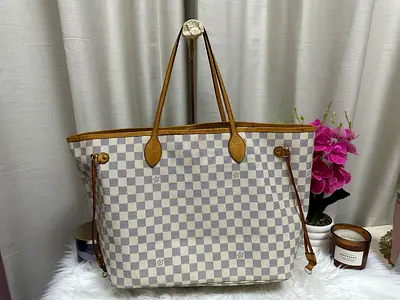 Pre-owned Damier Azur Style Large Tote Bag - Authenticity not Guranteed