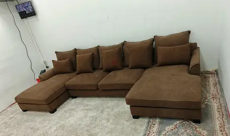Dark brown the one brand Ushape sofa