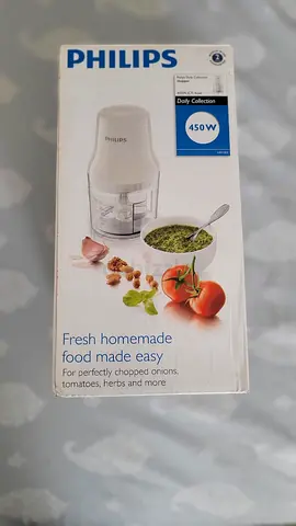Philips 450W Mini Food Chopper — Compact Vegetable & Herb Grinder