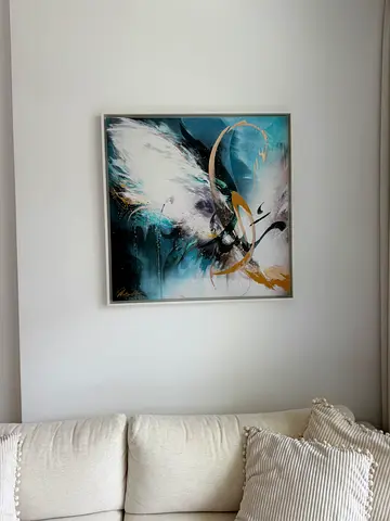 Gallery One “Salaam VIII” Framed Canvas – 100 × 100cm