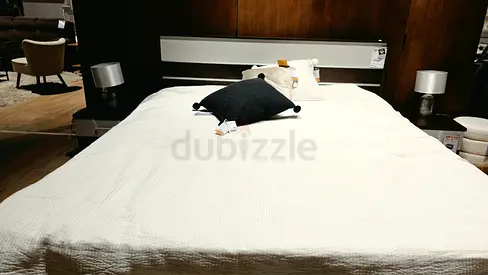 Pan Home King size bed frame with headboard and mattress
