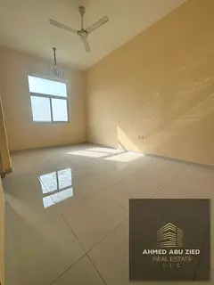Two-bedroom master apartment for annual rent in Al Hamidiya, Ajman. Features include three bathrooms