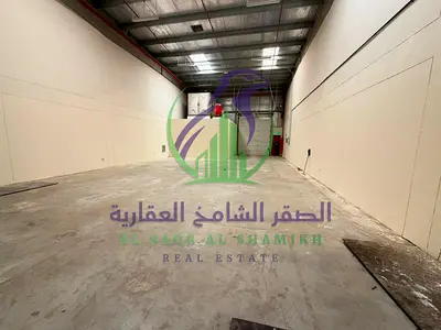 Annual warehouse for rent in Industrial Area 18, 1700 sqft with office and bathroom, prime location near the main road, suitable for storage